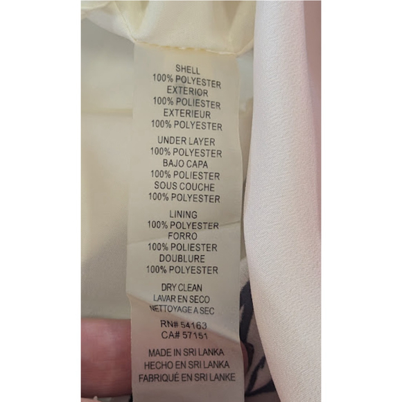 Vince Camuto White Palm Print High-Low Midi Dress Size 8 • Resort Beach Wedding - Picture 13 of 13